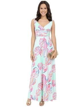 Lilly Pulitzer Sloane Maxi Dress in Minty Fresh On the Rocks, Size XXS